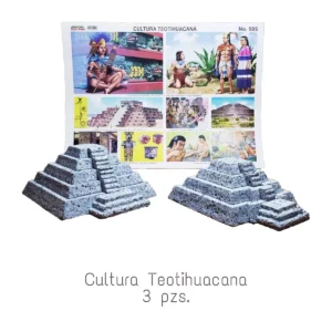 MAQUETA PIRAMIDE DE UNICEL TEOTIHUACANA ATADO DE 2 PZAS.