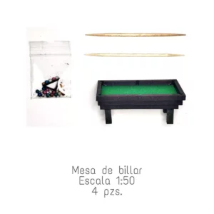 MAQUETA MESA DE BILLAR 150 ATADO DE 2 PZAS.