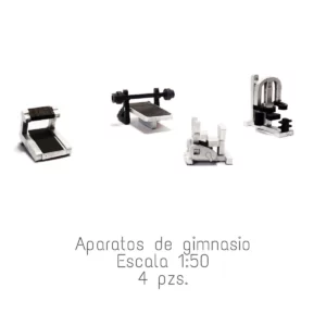 MAQUETA APARATOS DE GIMNASIO 151 ATADO DE 2 PZAS.