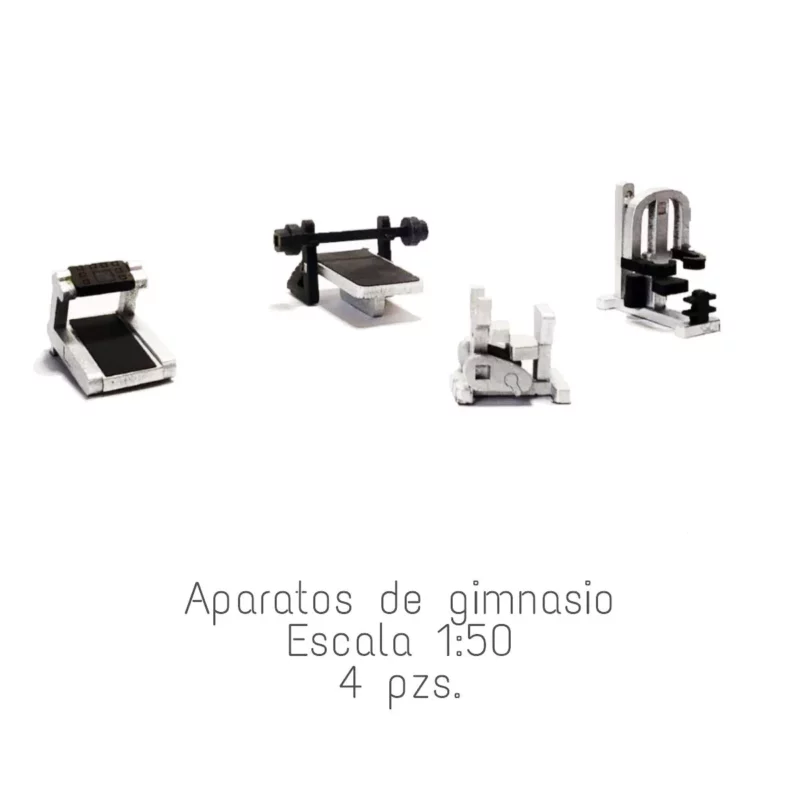 MAQUETA APARATOS DE GIMNASIO 151 ATADO DE 2 PZAS.