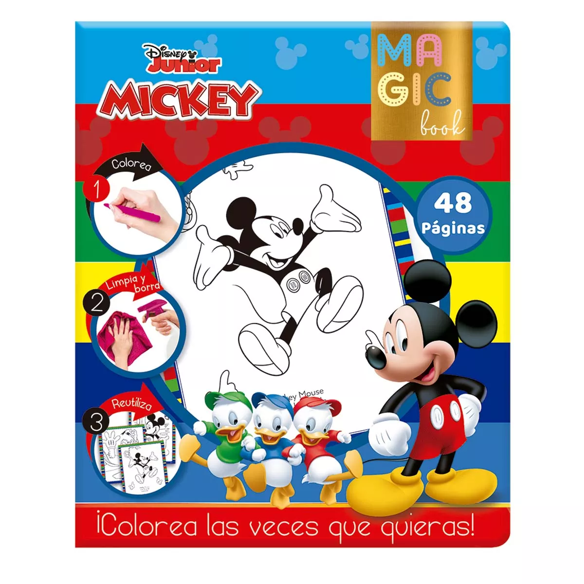 LIBRO MAGICO 48HJS MICKEY ALEGRE ATADO DE 2 PZAS.