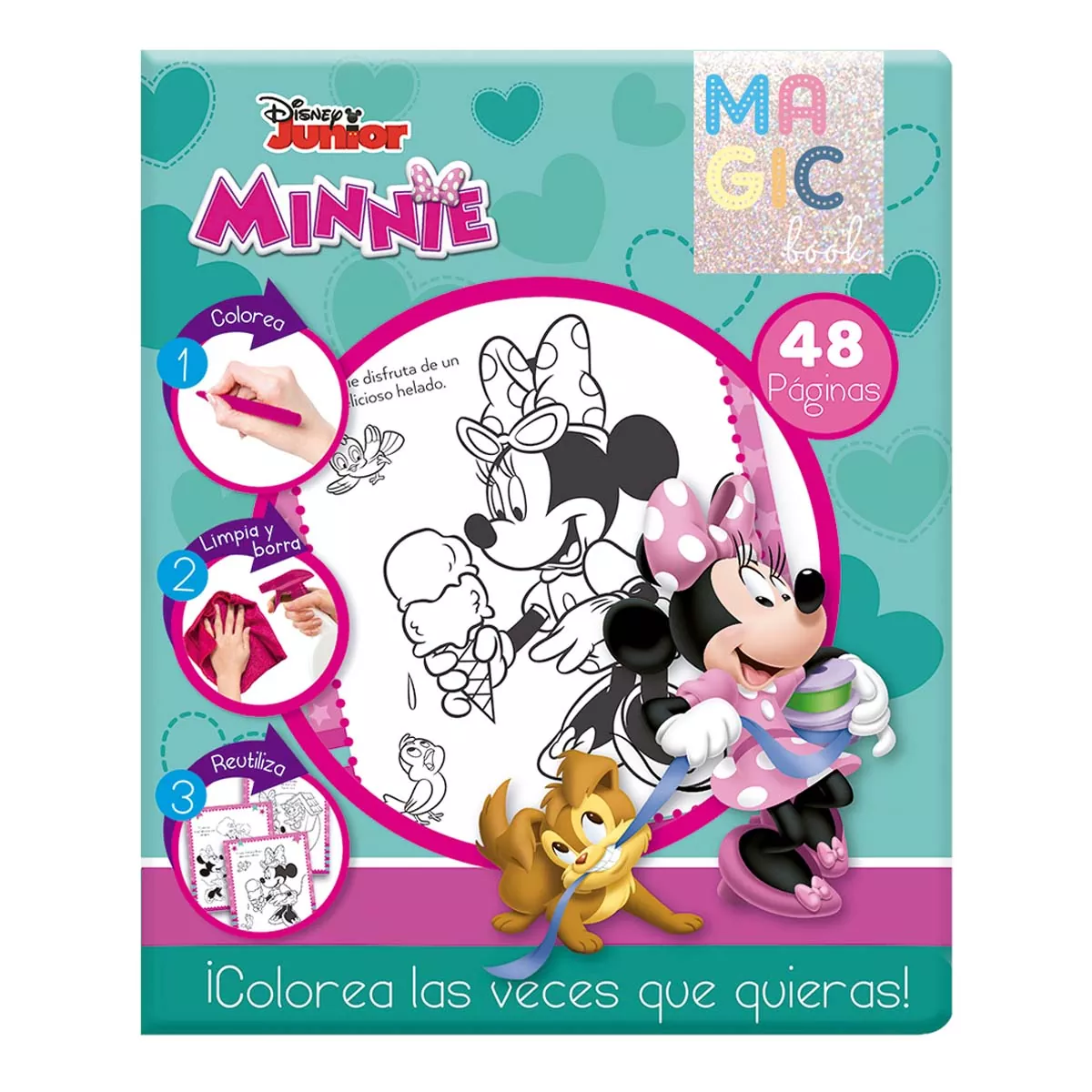 LIBRO MAGICO 48HJS MINNIE PINK ATADO DE 2 PZAS.