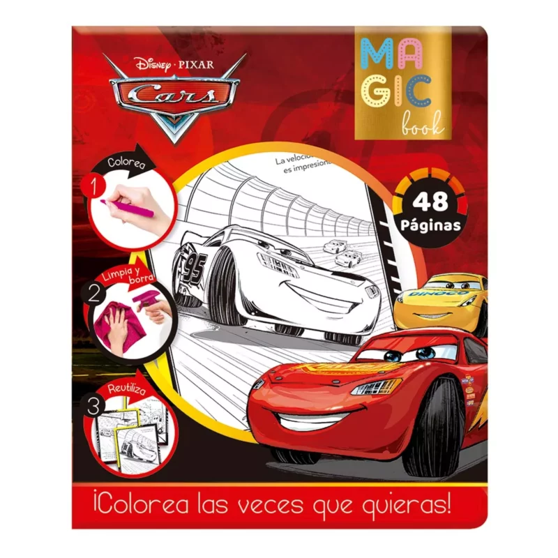 LIBRO MAGICO 48HJS CARS AVENTURA ATADO DE 2 PZAS.