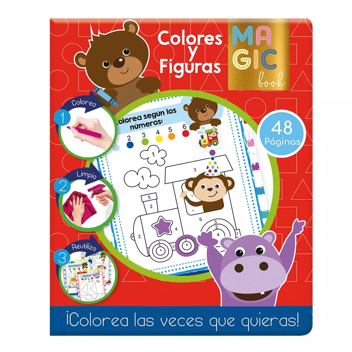 LIBRO MAGICO 48HJS COLORES Y FIGURAS ATADO DE 2 PZAS.