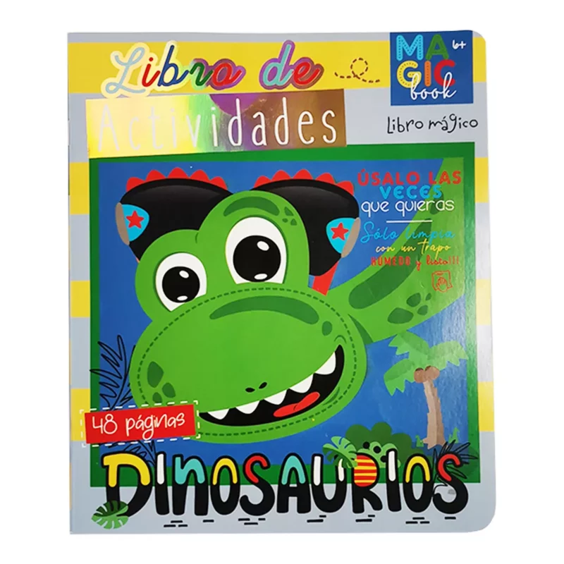 LIBRO MAGICO DE ACTIVIDADES 48HJS MI DINO ATADO DE 2 PZAS.