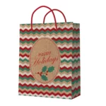 BOLSA DIPAK KRAFT NAVIDAD MEDIANA ATADO DE 10 PZAS.