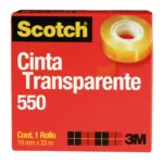 CINTA TRANSPARENTE 550 19MM X 33MTS ATADO DE 6 PZAS.