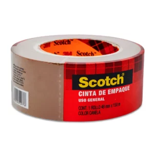 CINTA DE EMPAQUE CANELA 301C 48MMX150MTS ATADO DE 6 PZAS.