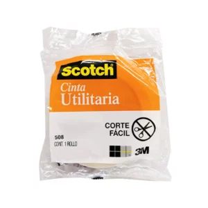 CINTA SCOTCH EN BOLSA 508 12MM X 33MTS ATADO DE 8 PZAS.