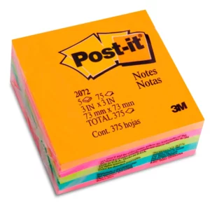NOTA ADHESIVA NOTA POST 3X3 2072 NEON