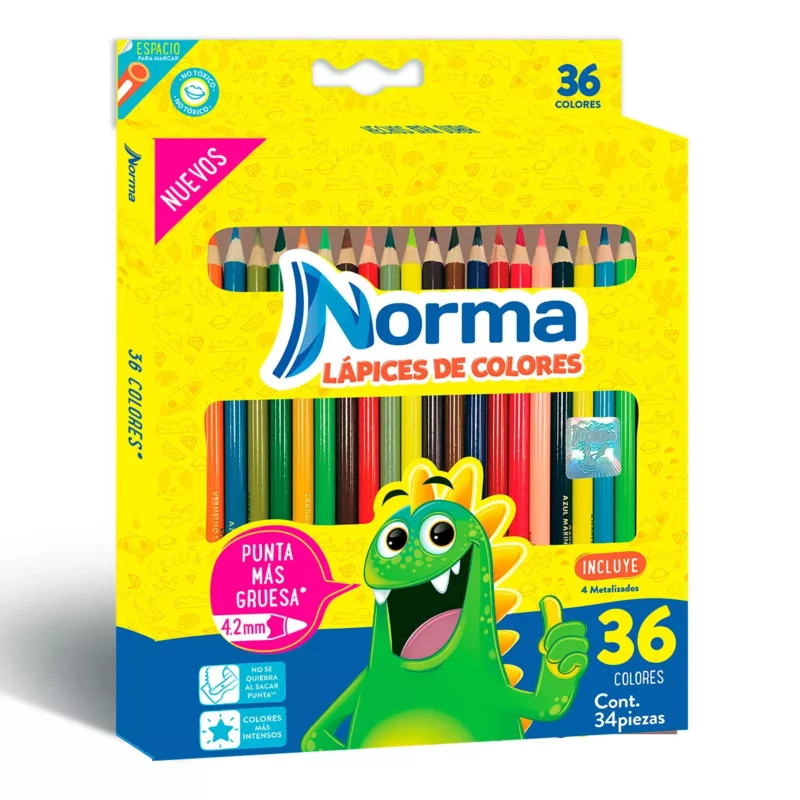 COLORES NORMA C/36 526114 ATADO DE 2 PZAS.
