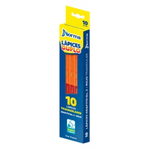 LAPIZ DUO GRAFITO/ROJO C/10 534900