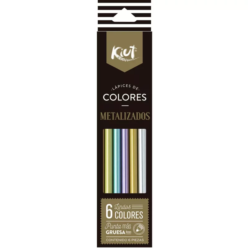 COLORES KIUT METALIZADO C/6 550755 ATADO DE 2 PZAS.