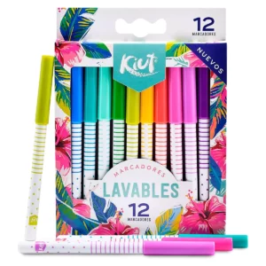 MARCADOR LAVABLE KIUT C/12 553867 ATADO DE 2 PZAS.
