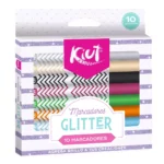 MARCADOR GLITTER KIUT C/10 550757.