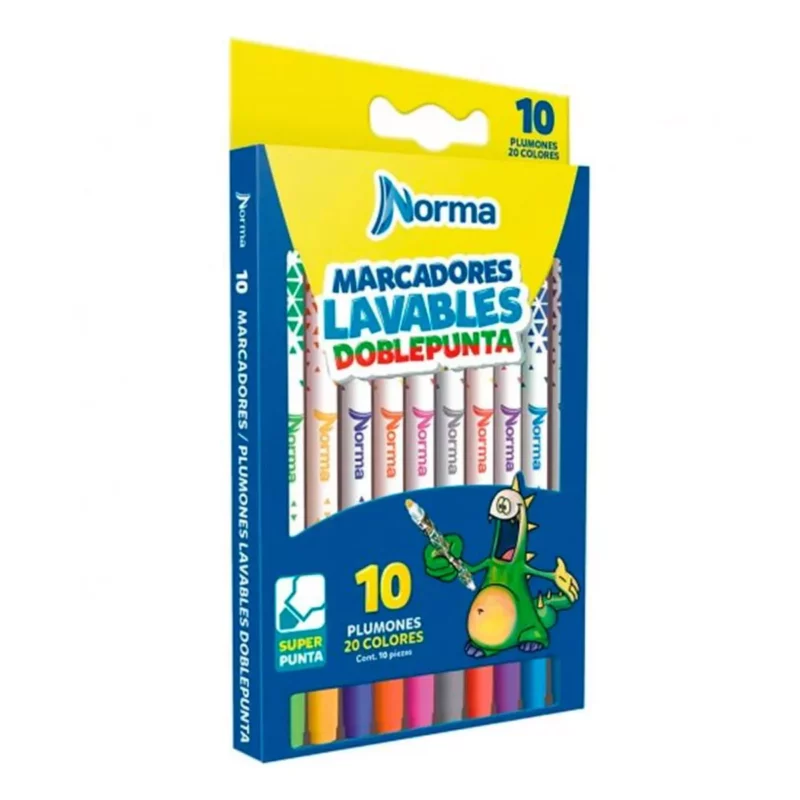 PLUMON LAVABLE DOBLE PUNTA C/10 544612 ATADO DE 2 PZAS.