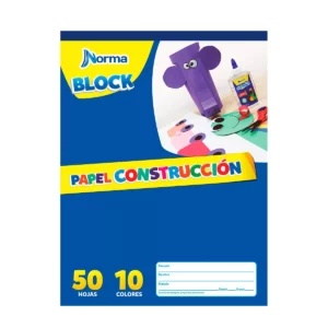 BLOCK PAPEL CONSTRUCCION CARTA 50HJS ATADO DE 2 PZAS.