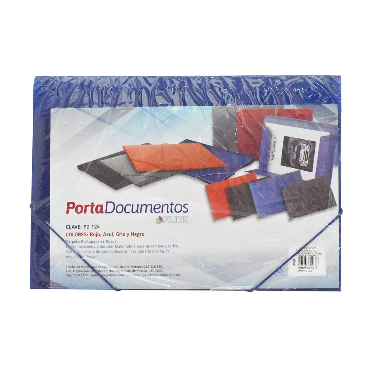 PORTADOCUMENTOS OFICIO OPACO PD124 AZUL