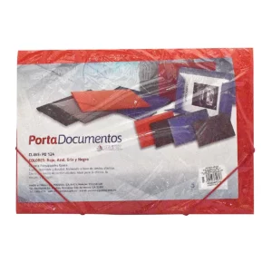 PORTADOCUMENTOS OFICIO OPACO PD124 ROJO