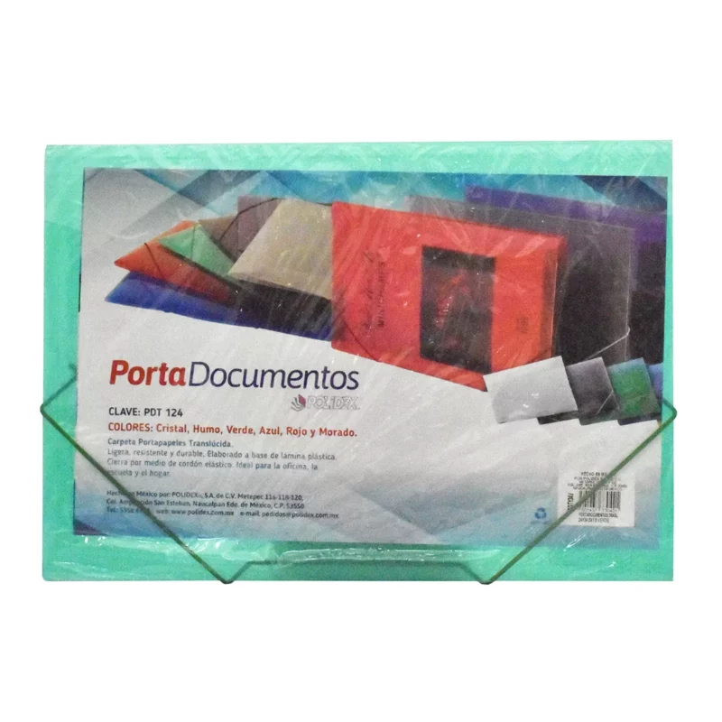 PORTADOCUMENTOS OFICIO TRAS PDT124 VERDE ATADO DE 2 PZAS.