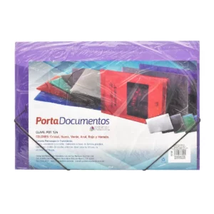 PORTADOCUMENTOS OFICIO TRAS PDT124 MORADO ATADO DE 2 PZAS.