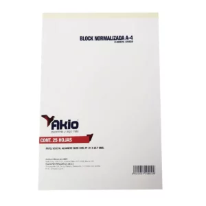 BLOCK NORMALIZADO A-4 25HJS BOND ATADO DE 5 PZAS.
