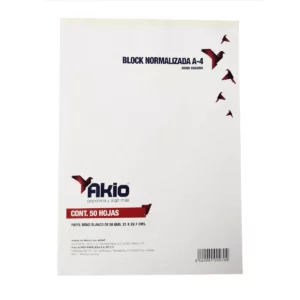 BLOCK NORMALIZADO A-4 50HJS BOND C5 ATADO DE 2 PZAS.