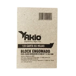 BLOCK ENGOMADO REVOLUCION 1/8 65HJS ATADO DE 25 PZAS.