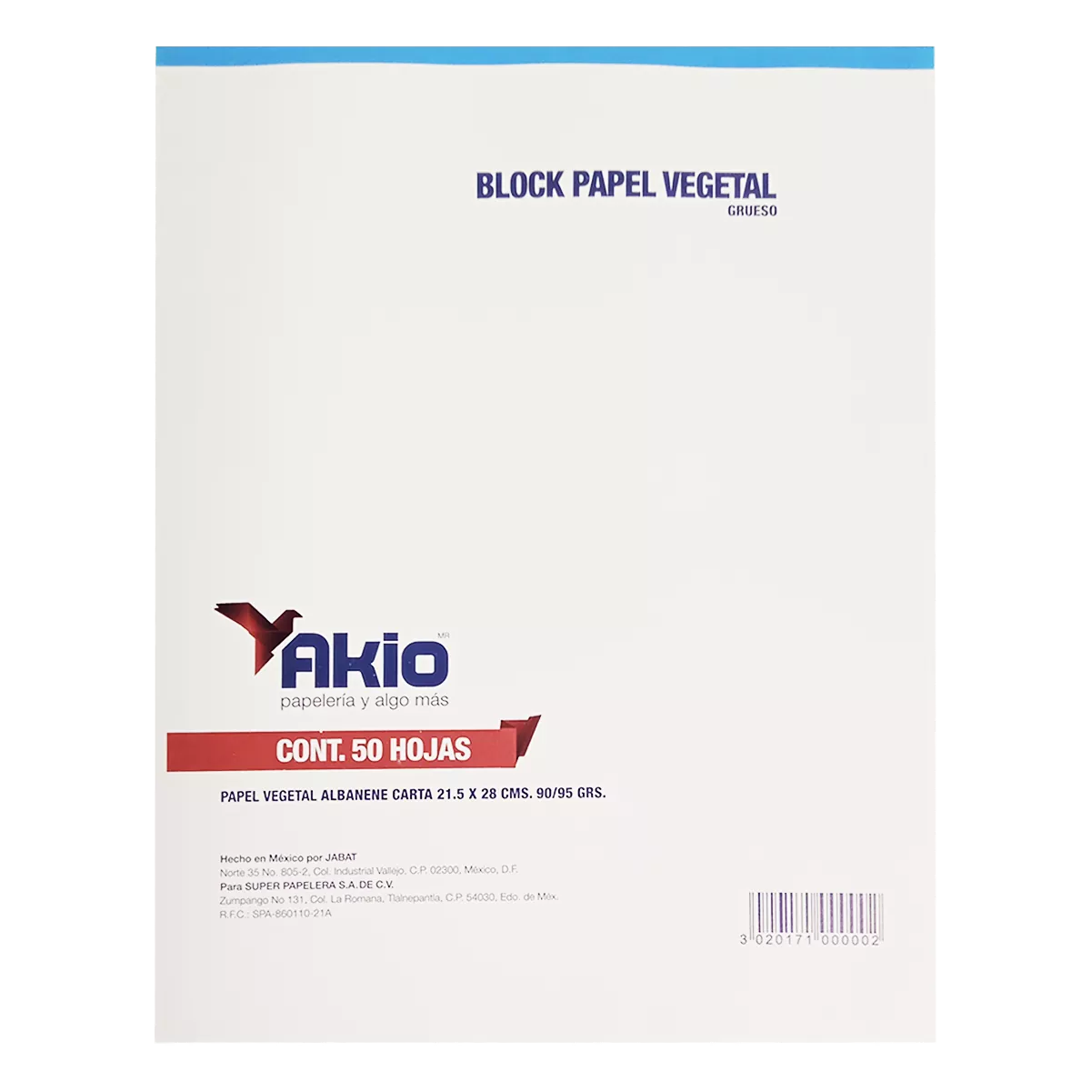 BLOCK ALBANENE CARTA 50HJS GRUESO 90/95 ATADO DE 5 PZAS.