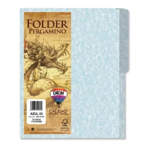 FOLDER CARTA PERGAMINO 176G C/25 AZUL