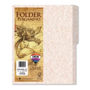 FOLDER CARTA PERGAMINO 176G C/25 NATURAL