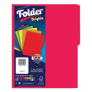 FOLDER CARTA 176GRS C/25 FF04 ROJO ELECTRICO