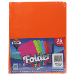 FOLDER CARTA 176GRS C/25 FF06 NARANJA