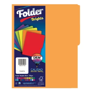 FOLDER CARTA 176GRS C/25 FF07 NARANJA ELECTRICO