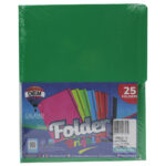 FOLDER CARTA 176GRS C/25 FF13 VERDE BANDERA