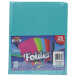 FOLDER CARTA 176GRS C/25 FF14 TURQUESA