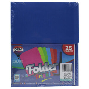 FOLDER CARTA 176GRS C/25 FF23 SUPER COBALTO.