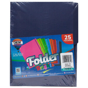 FOLDER CARTA 176GRS C/25 FF24 AZUL MARINO