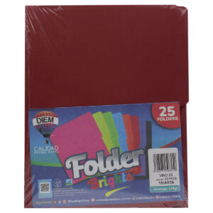 FOLDER CARTA 176GRS C/25 FF25 VINO