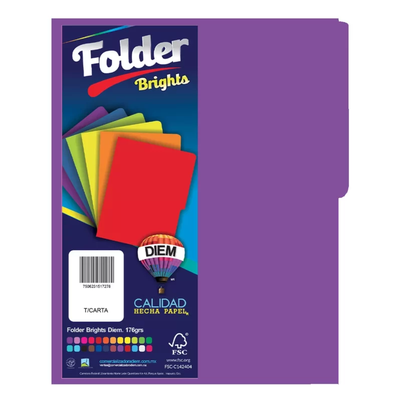 FOLDER CARTA 176GRS C/25 FF27 MORADO INTENSO