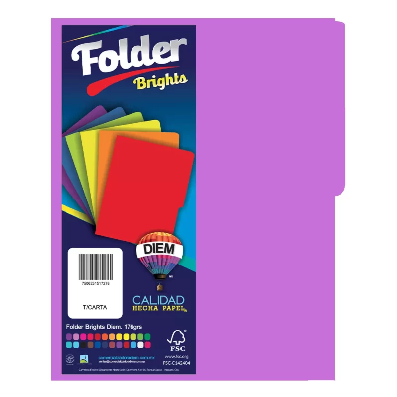 FOLDER CARTA 176GRS C/25 FP06 LILA