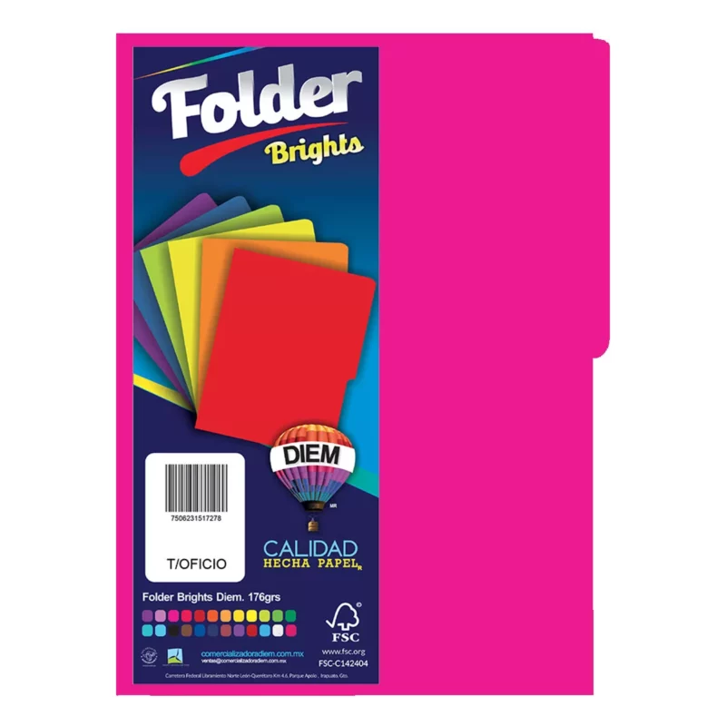 FOLDER OFICIO 176GRS C/25 FFTO02 FIUSHA