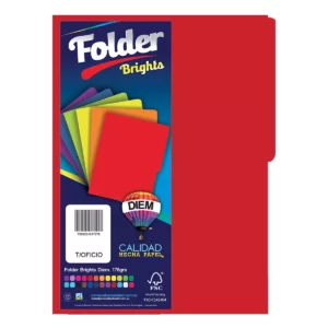 FOLDER OFICIO 176GRS C/25 FFTO05 ROJO