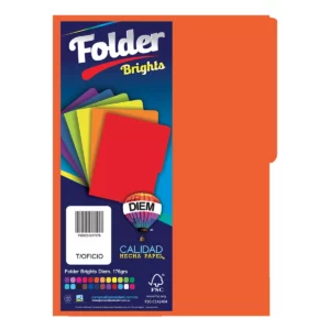 FOLDER OFICIO 176GRS C/25 FFTO06 NARANJA