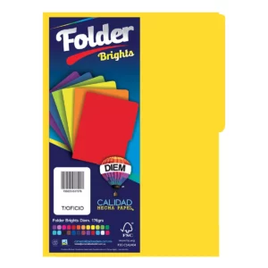 FOLDER OFICIO 176GRS C/25 FFTO09 CANARIO.