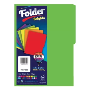 FOLDER OFICIO 176GRS C/25 FFTO12 VERDE LIMON