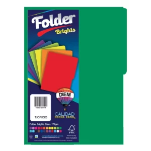 FOLDER OFICIO 176GRS C/25 FFTO13 VERDE BANDERA