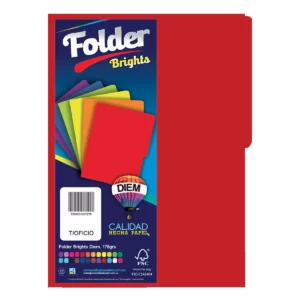 FOLDER OFICIO 176GRS C/25 FFTO28 ROJO INTENSO
