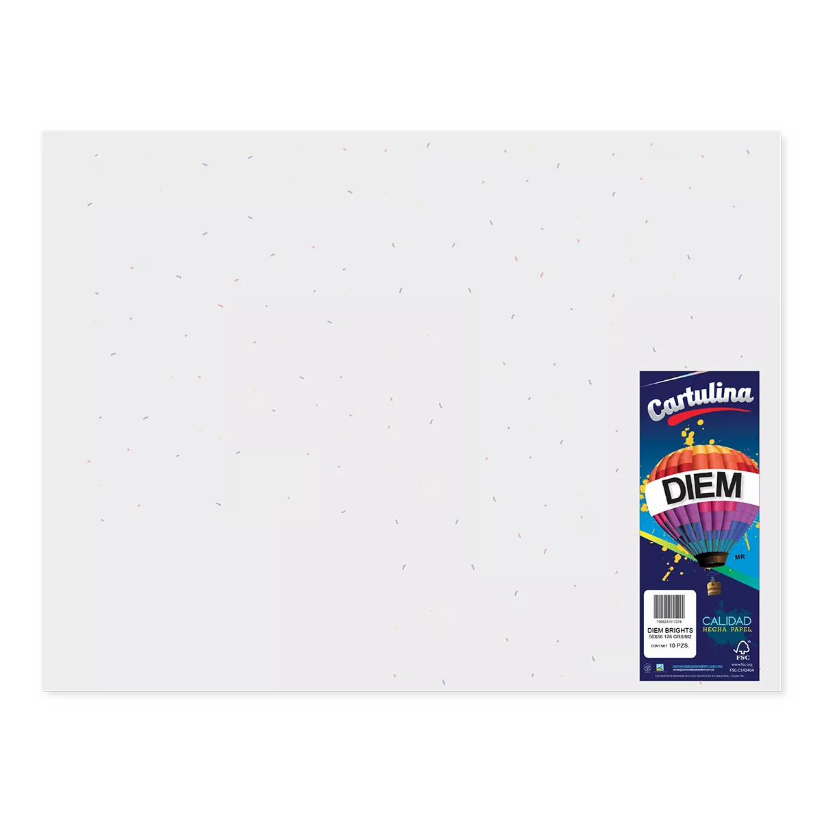 CARTULINA 50X66CM 176GRS C/10 BLANCO GALACTICO