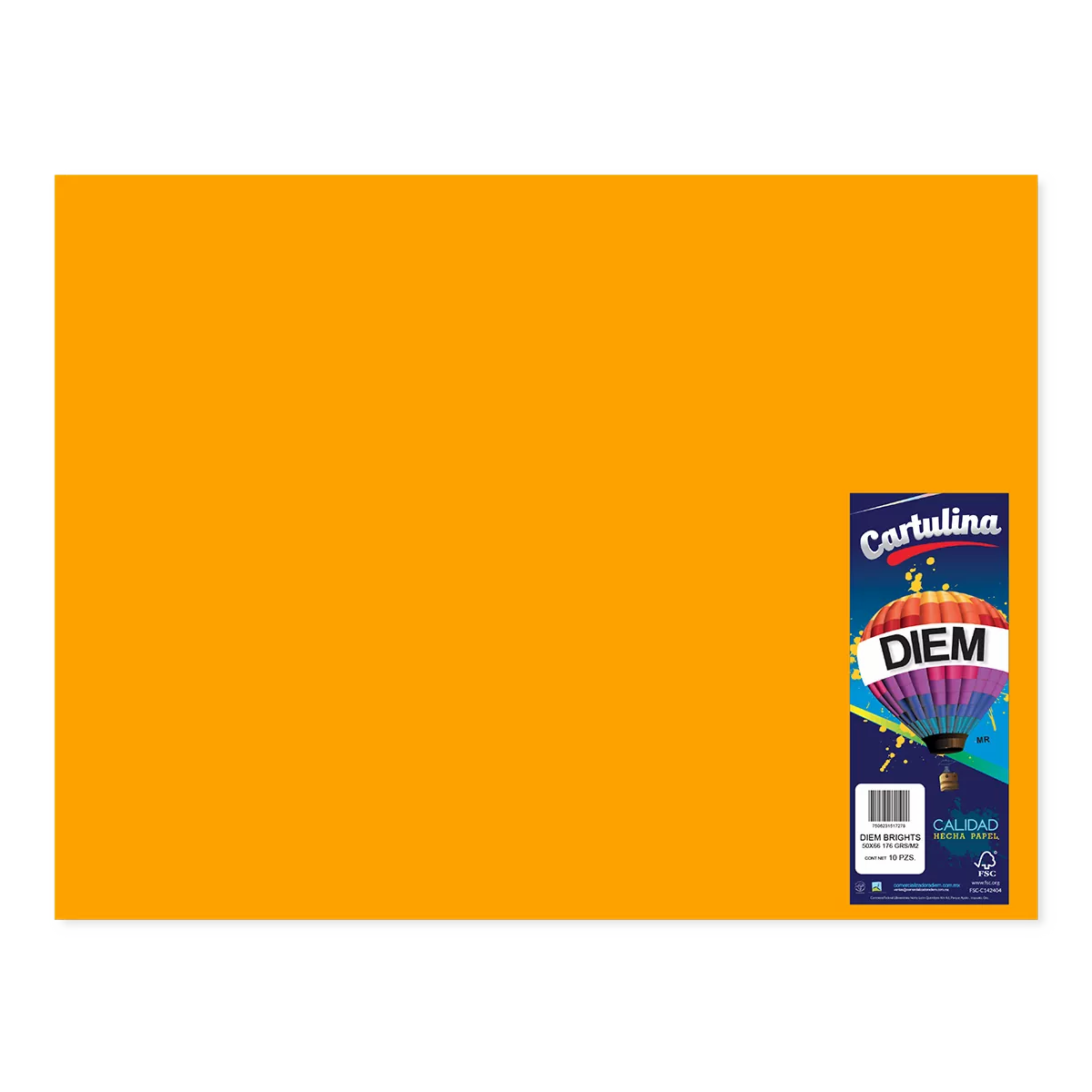 CARTULINA 50X66CM 176GRS C/10 ORO
